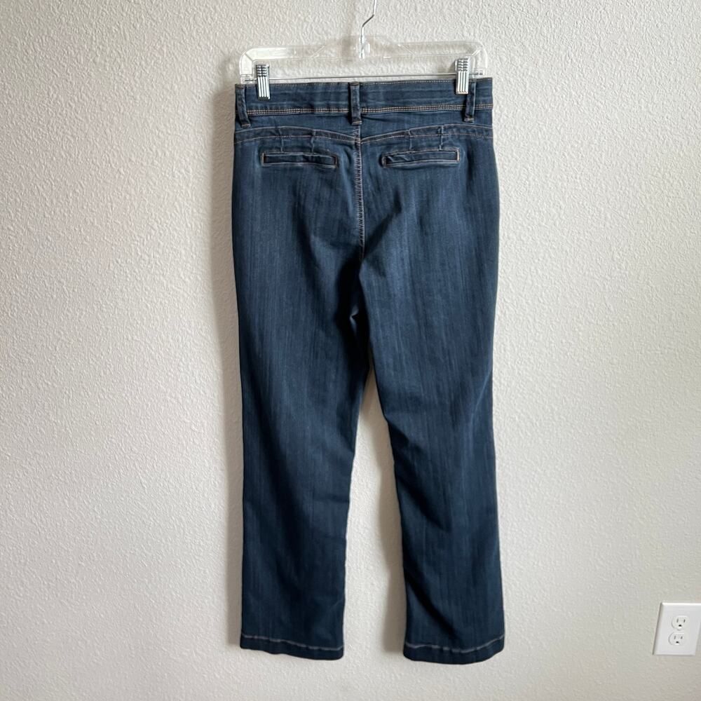 ONE5ONE Goddess High Rise Trouser Straight Leg Jeans Womrn's 6/28 Dark Wash - Picture 4 of 8